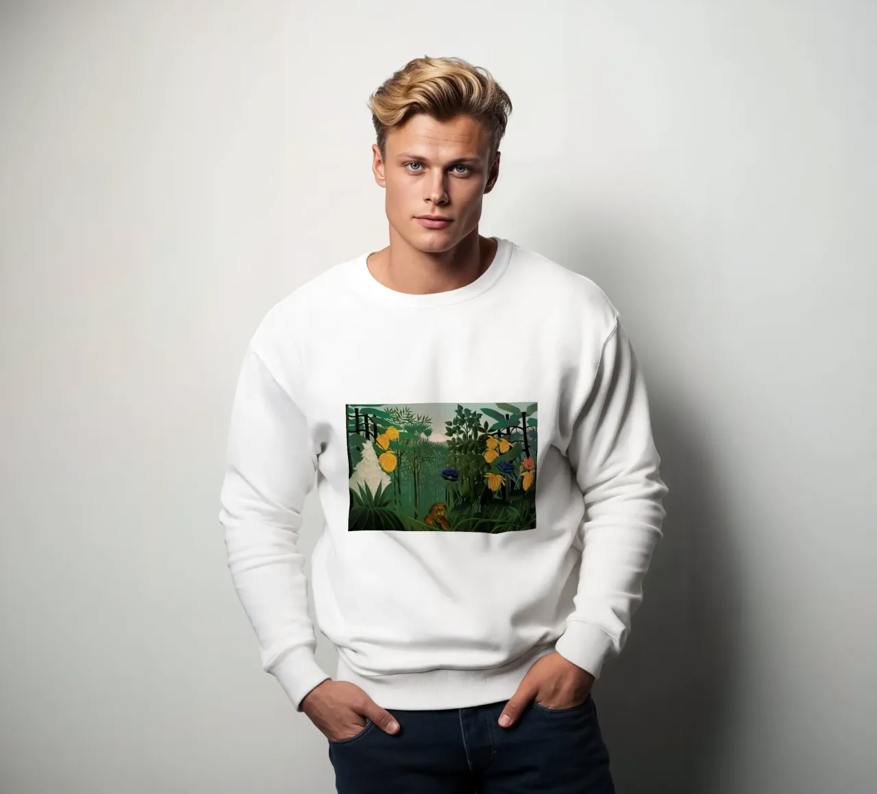 Rousseau - The Repast of the Lion sudadera de ARTOTHEK
