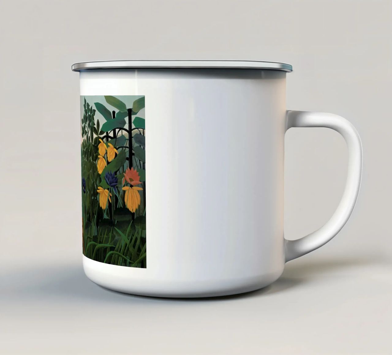 Rousseau - The Repast of the Lion tazza in smalto da ARTOTHEK