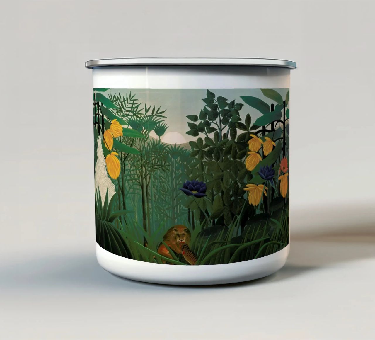 Rousseau - The Repast of the Lion tazza in smalto da ARTOTHEK