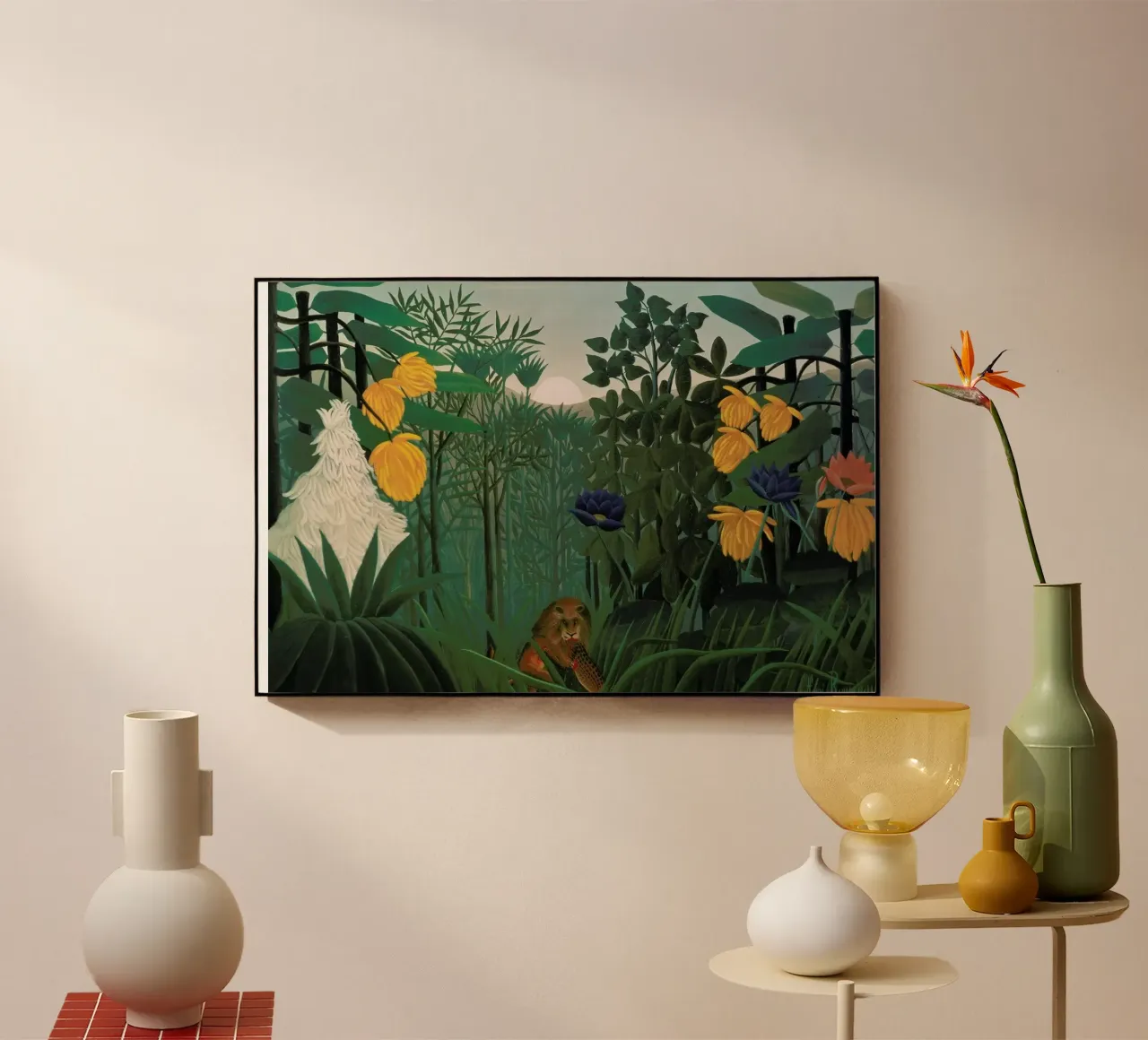 Rousseau - The Repast of the Lion metacrilato de ARTOTHEK
