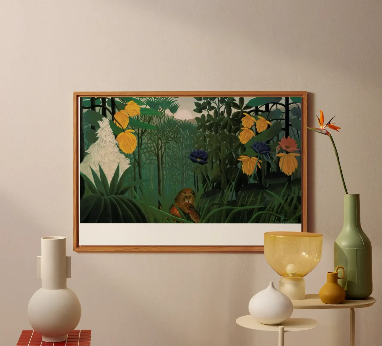 Rousseau - The Repast of the Lion alluminio dibond da ARTOTHEK