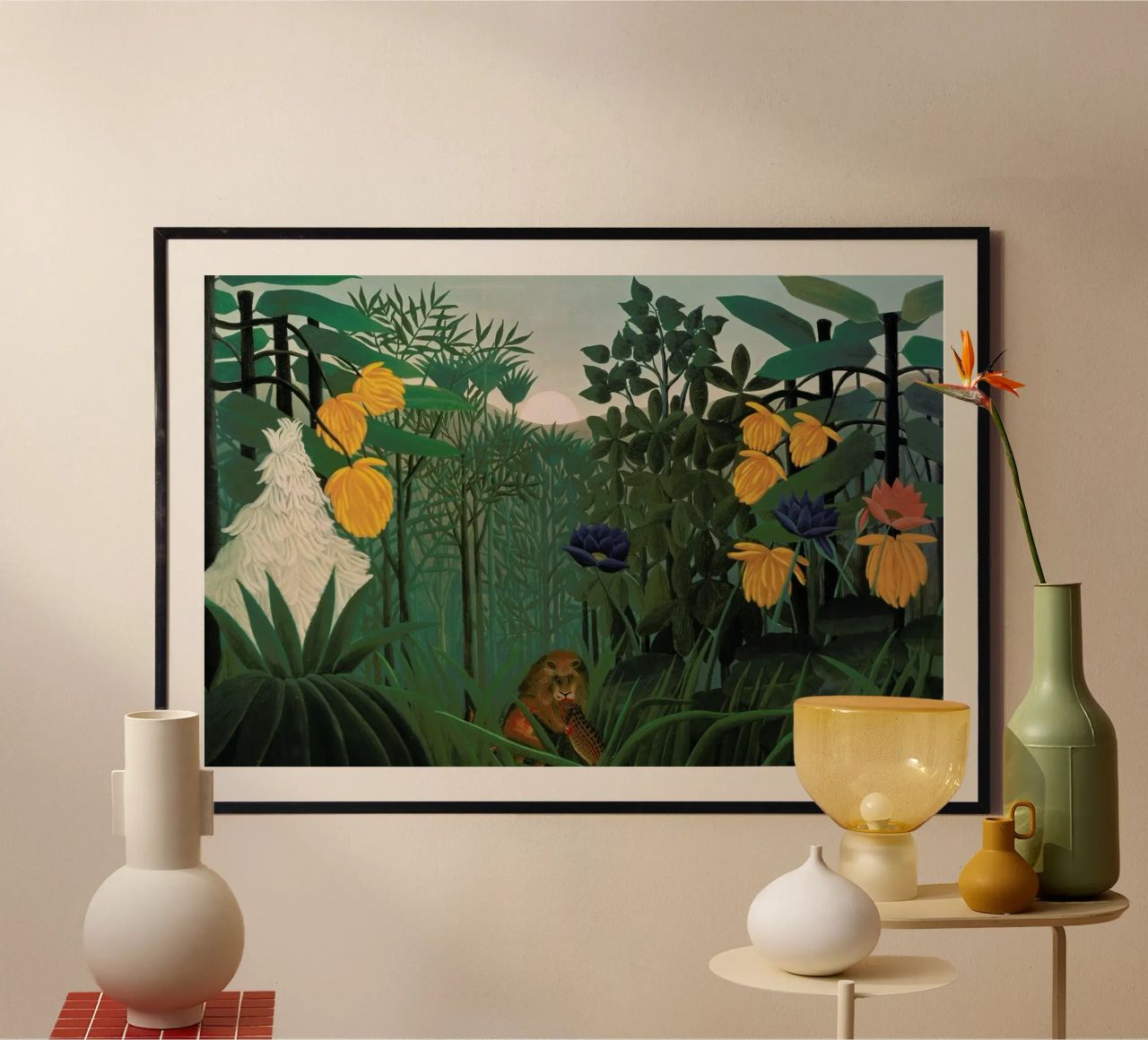 Rousseau - The Repast of the Lion poster da ARTOTHEK