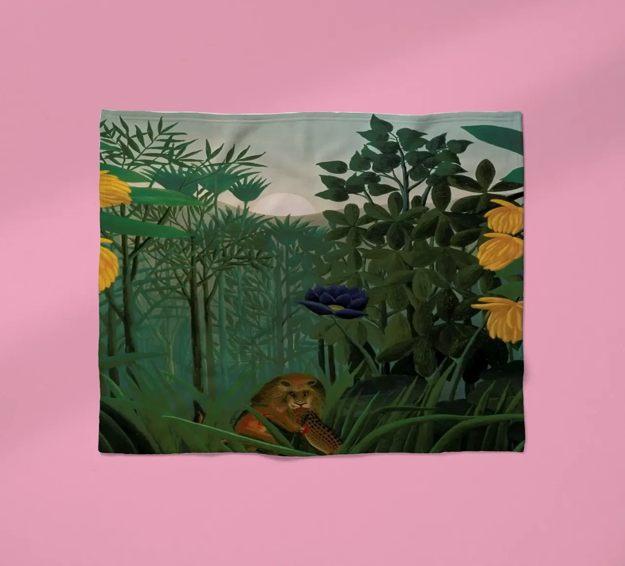 Rousseau - The Repast of the Lion coperta in pile da ARTOTHEK
