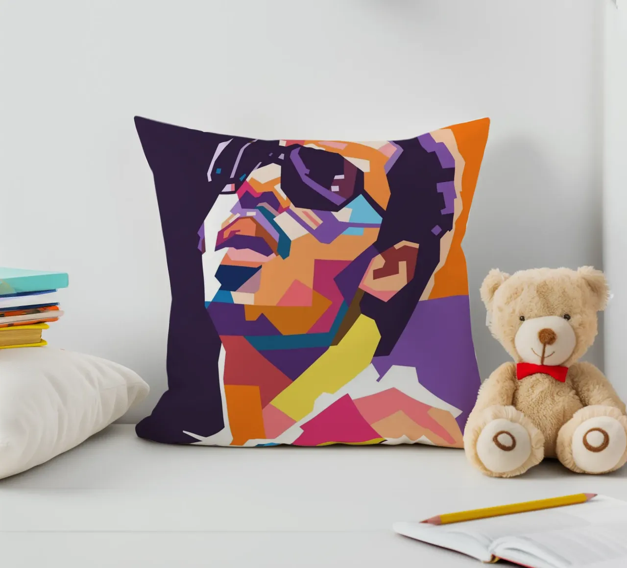 Arte tributo a Stevie Wonder cuscino da Hantamrata