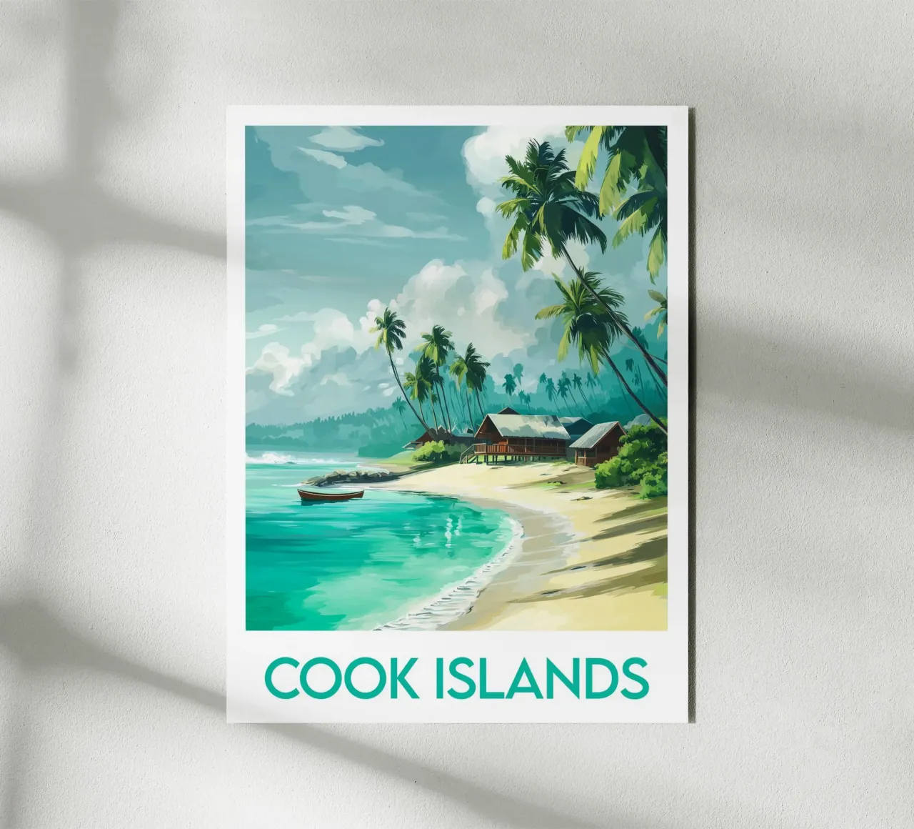 Affiche Isole Cook alluminio dibond da Frame the World