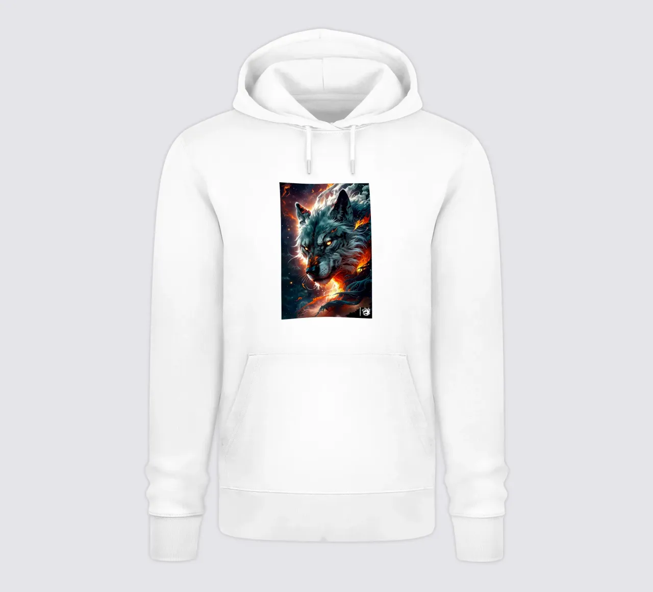 Fantasy epico Lupo felpa con cappuccio da LM2KONE