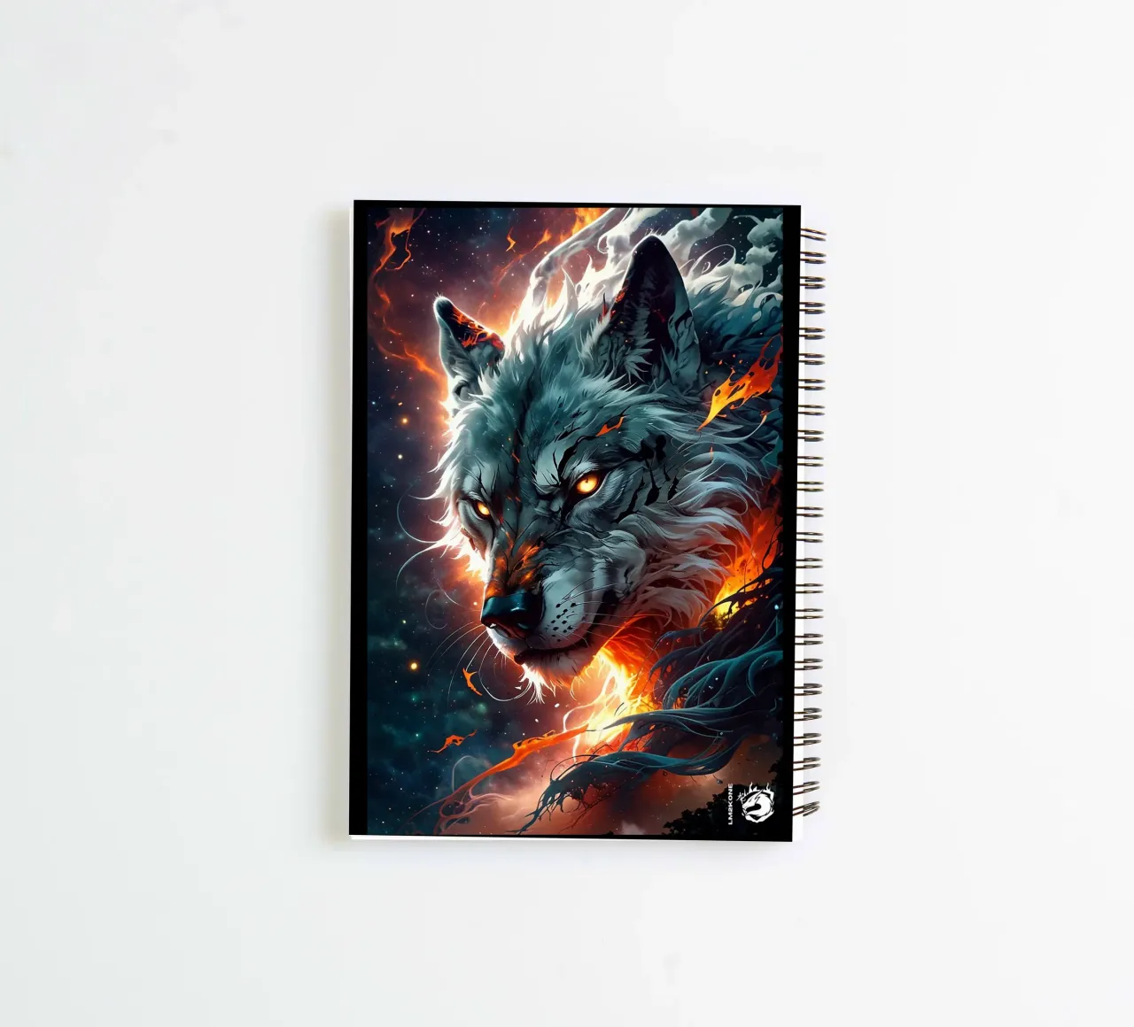 Epic fantasy Wolf spiral notebook by LM2KONE