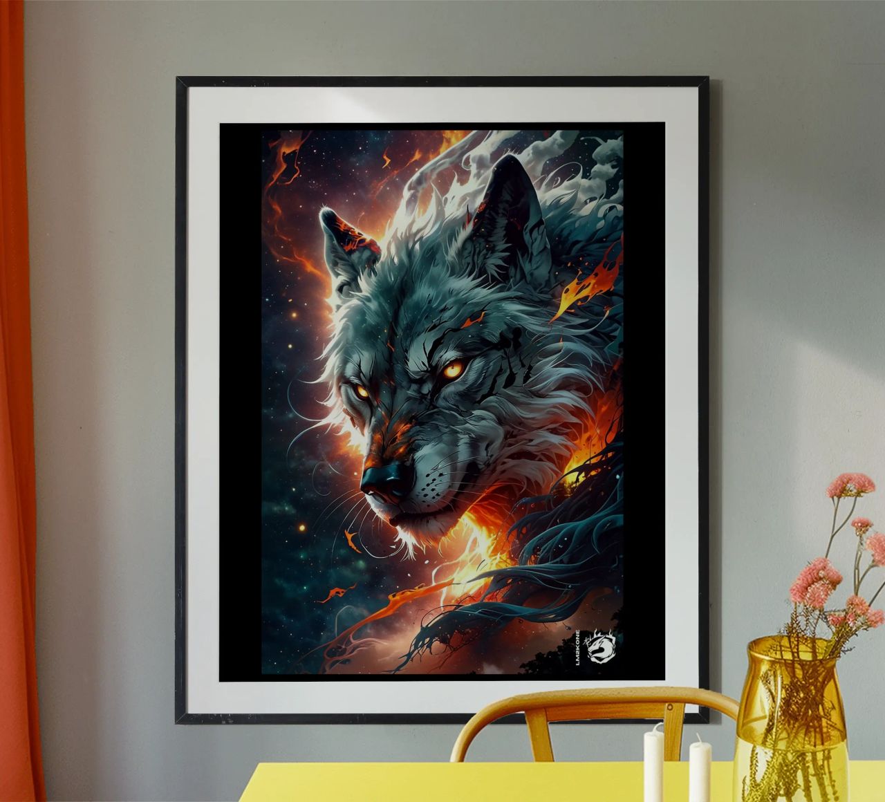 Epische Fantasie Wolf Poster von LM2KONE