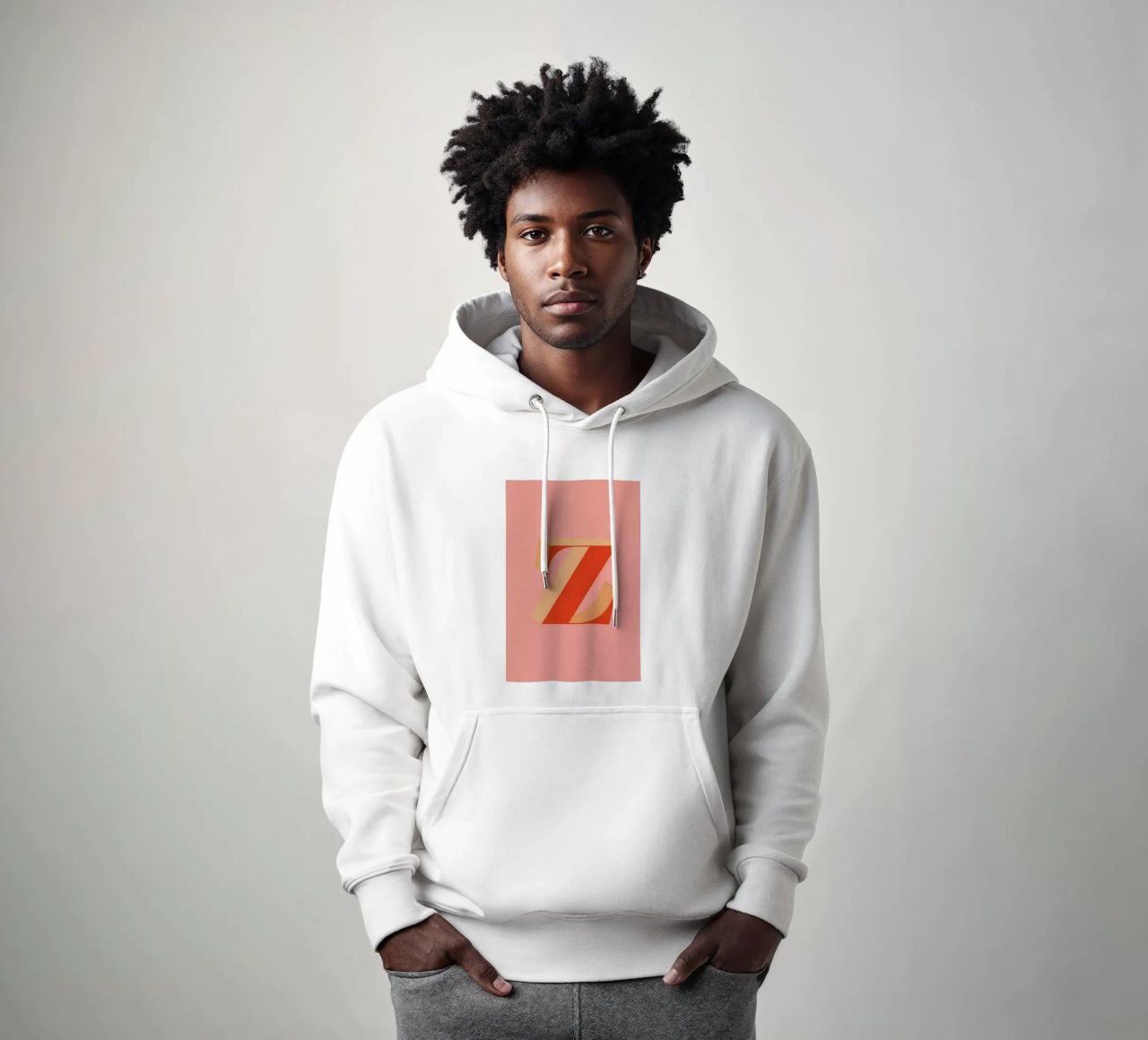 Red Z felpa con cappuccio da daylight design studio