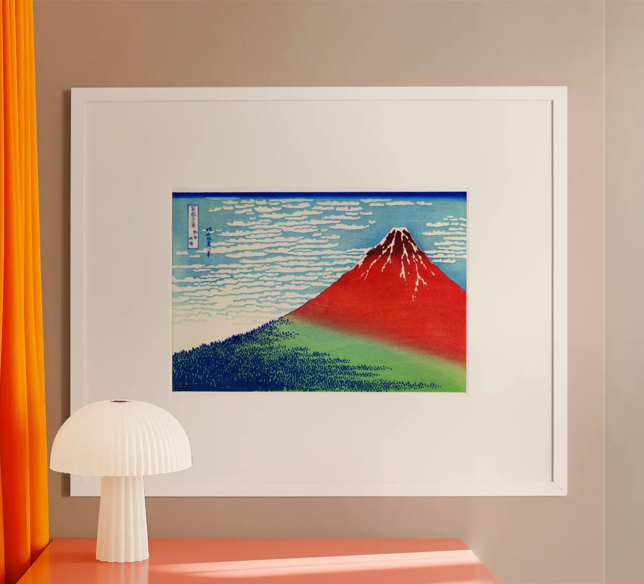 Feiner Wind, klarer Morgen (Roter Fuji) von Katsushika Hokusai Poster von Venus Art
