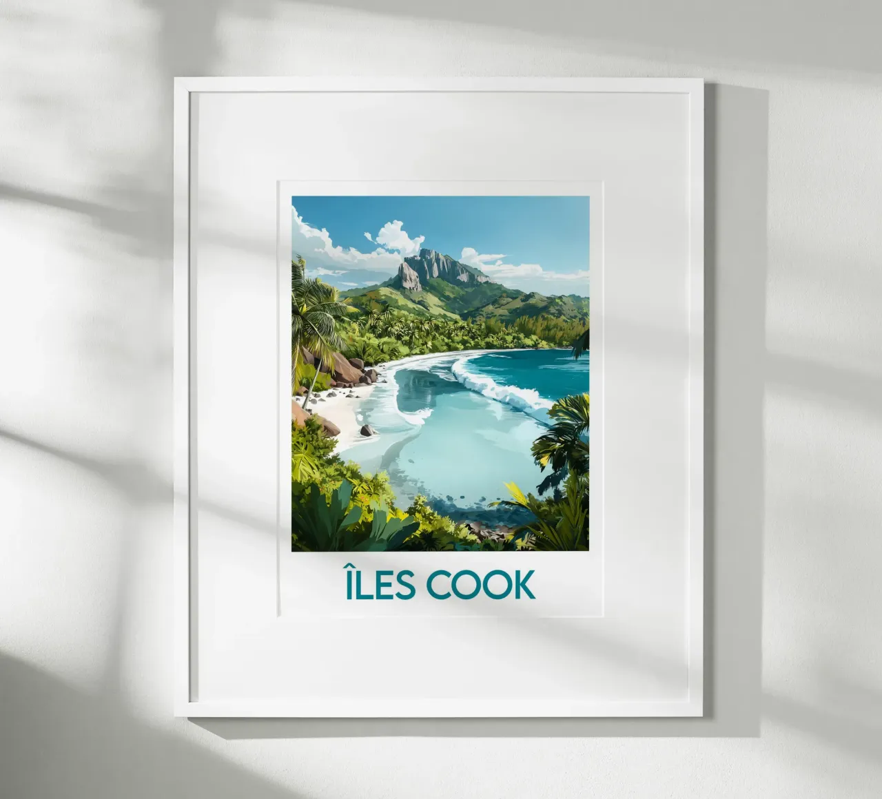 Poster delle Isole Cook poster con telaio in alluminio da Frame the World