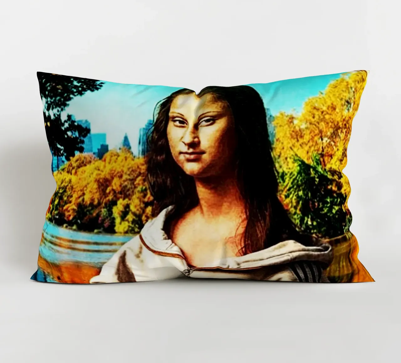 Mona Lisa Funny Art Design cuscino da kembangross
