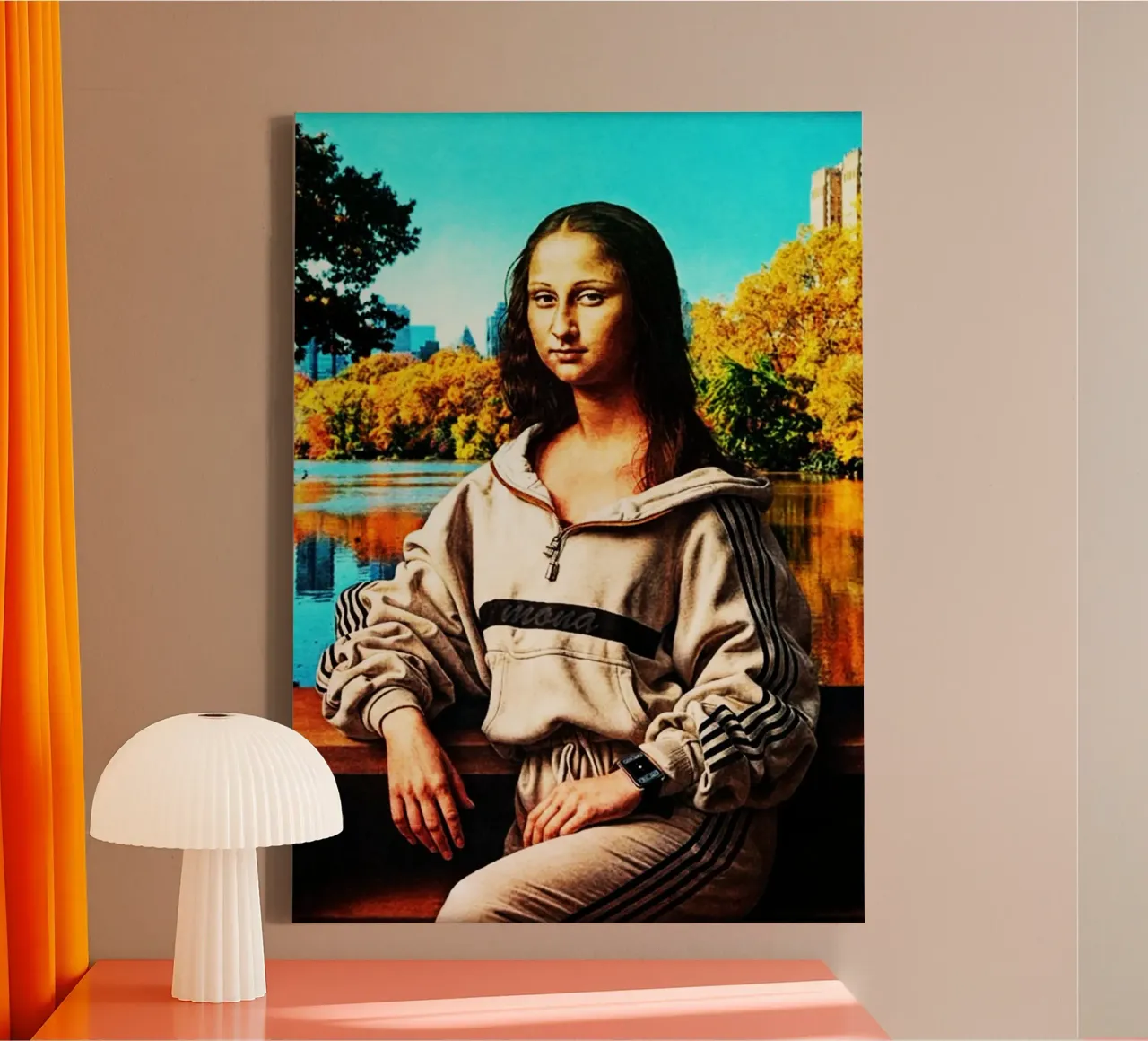Mona Lisa Grappig Kunstontwerp canvas van kembangross