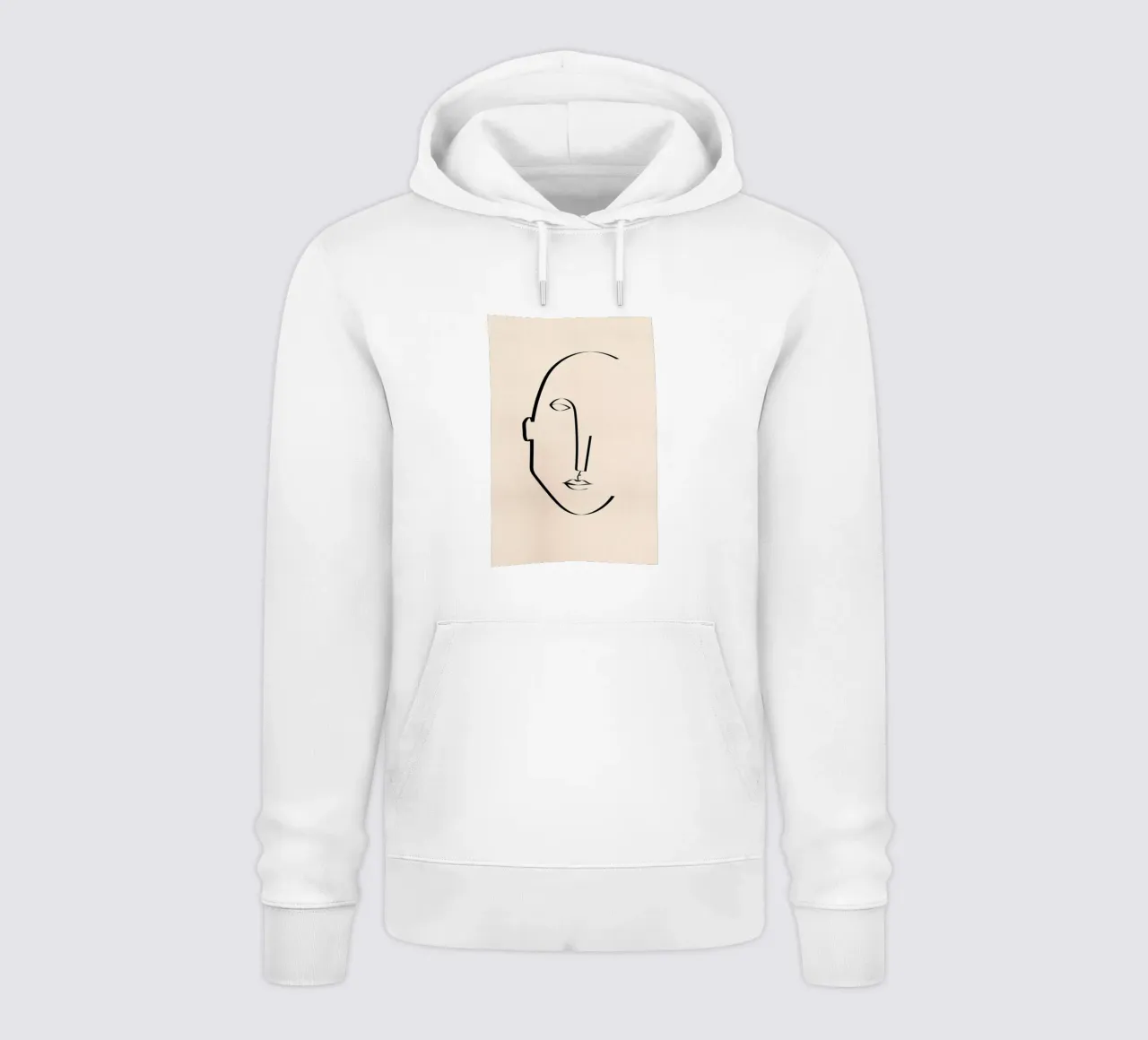 Abstract Portrait felpa con cappuccio da Pure