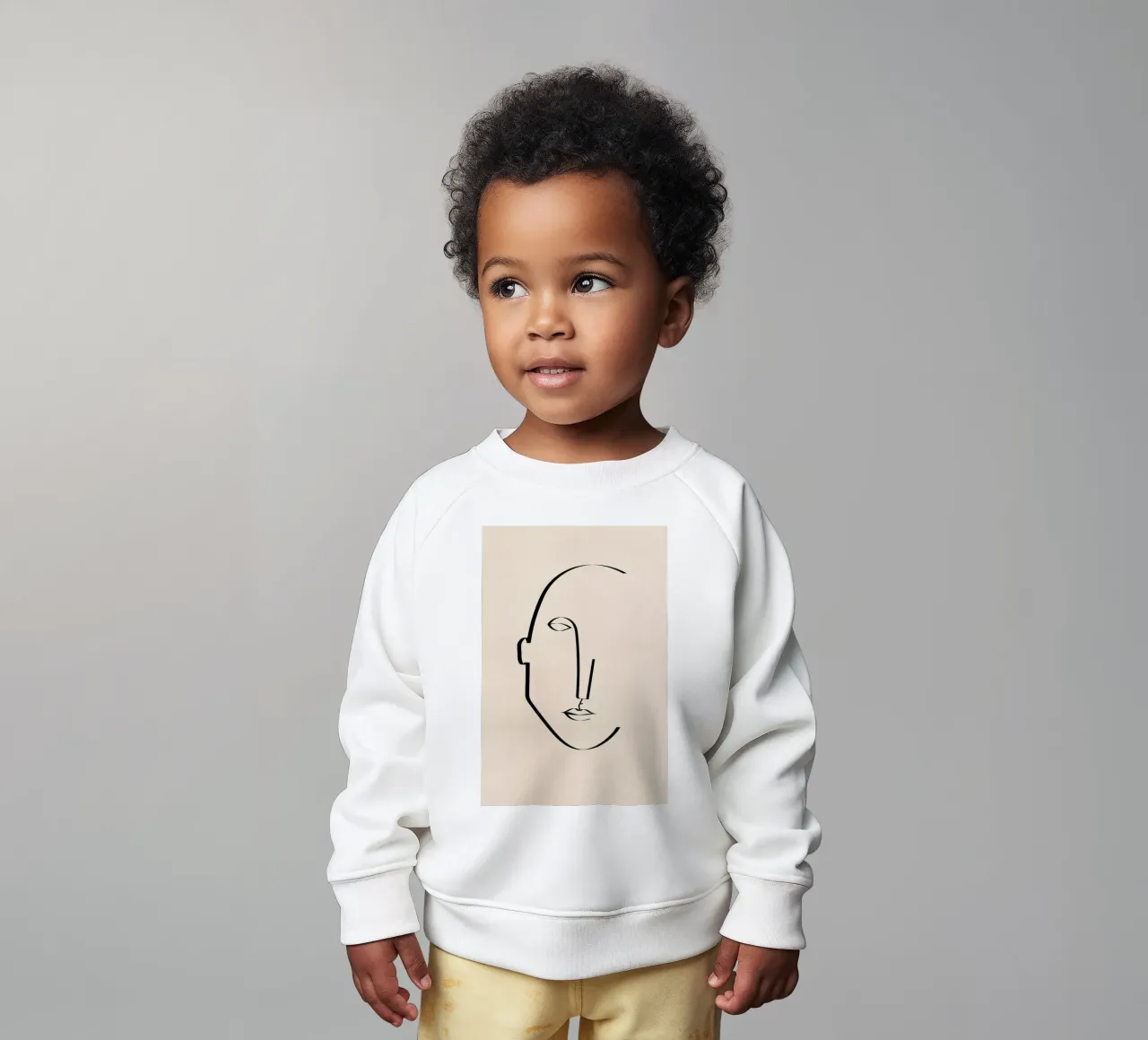 Abstract Portrait baby sweatshirt by Pure