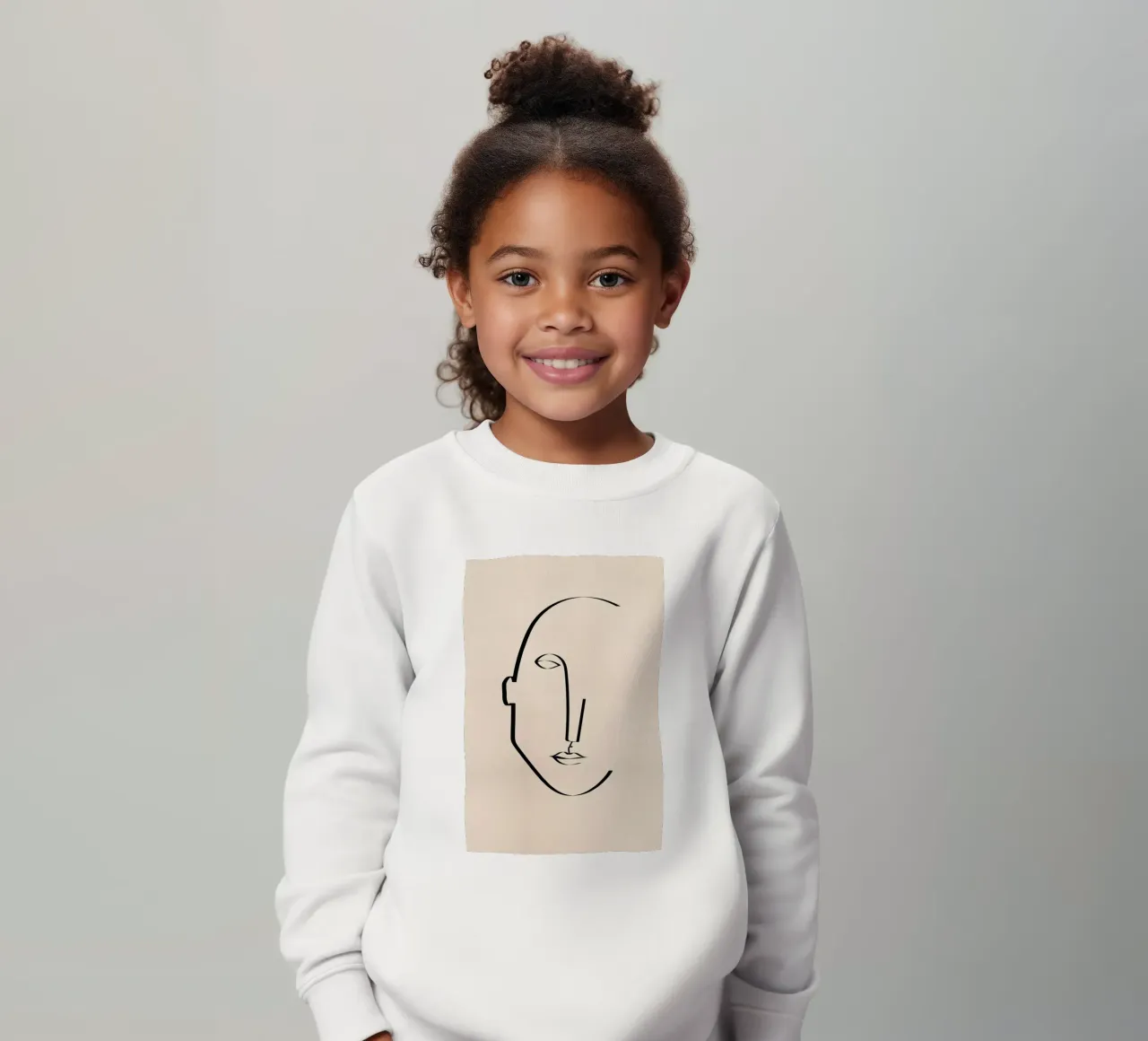 Abstract Portrait kids sweatshirt by Pure