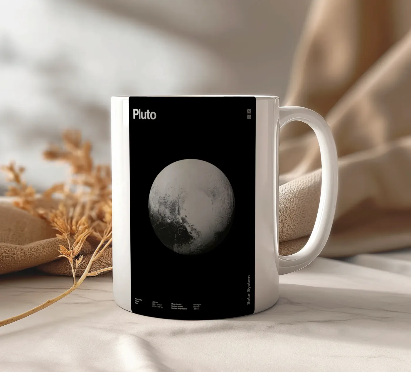 Pluto ceramic mug by Florent Bodart