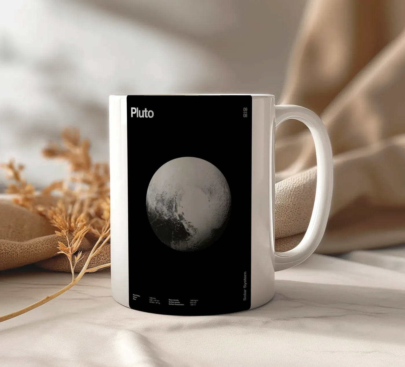 Pluto ceramic mug by Florent Bodart