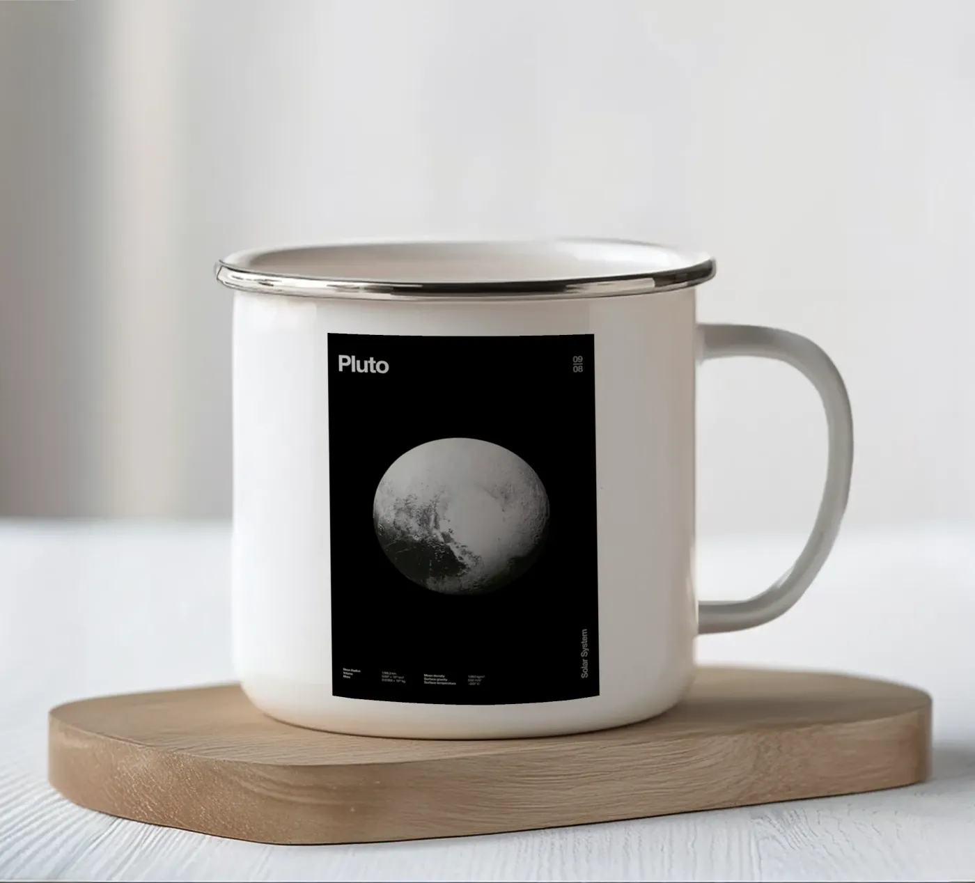 Pluto emaille mok van Florent Bodart