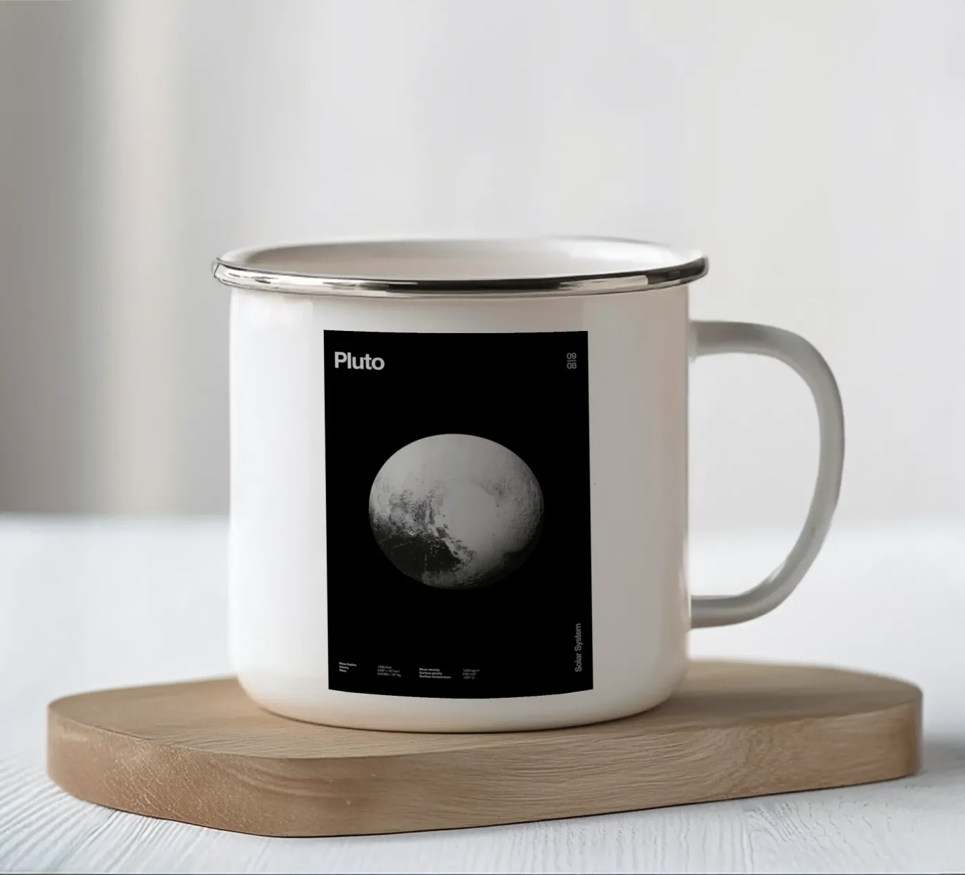 Pluto tazza in smalto da Florent Bodart