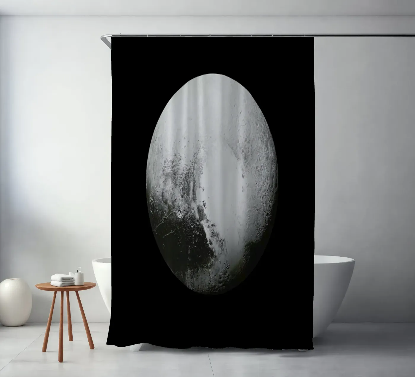 Pluto Duschvorhang von Florent Bodart