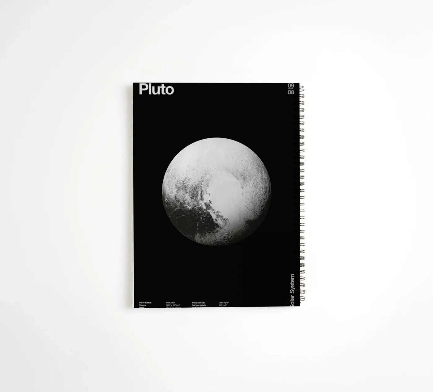 Pluto spiral notebook by Florent Bodart