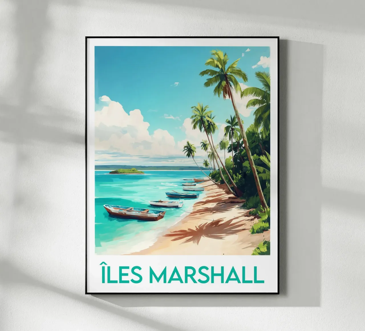 Poster delle Isole Marshall plexiglass da Frame the World