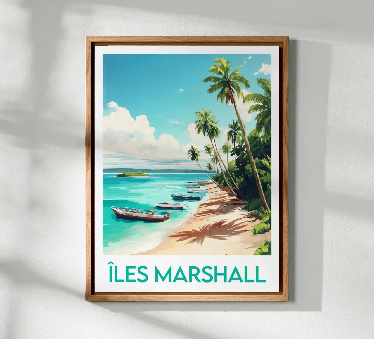 Poster Marshallinseln Forex-Platte von Frame the World