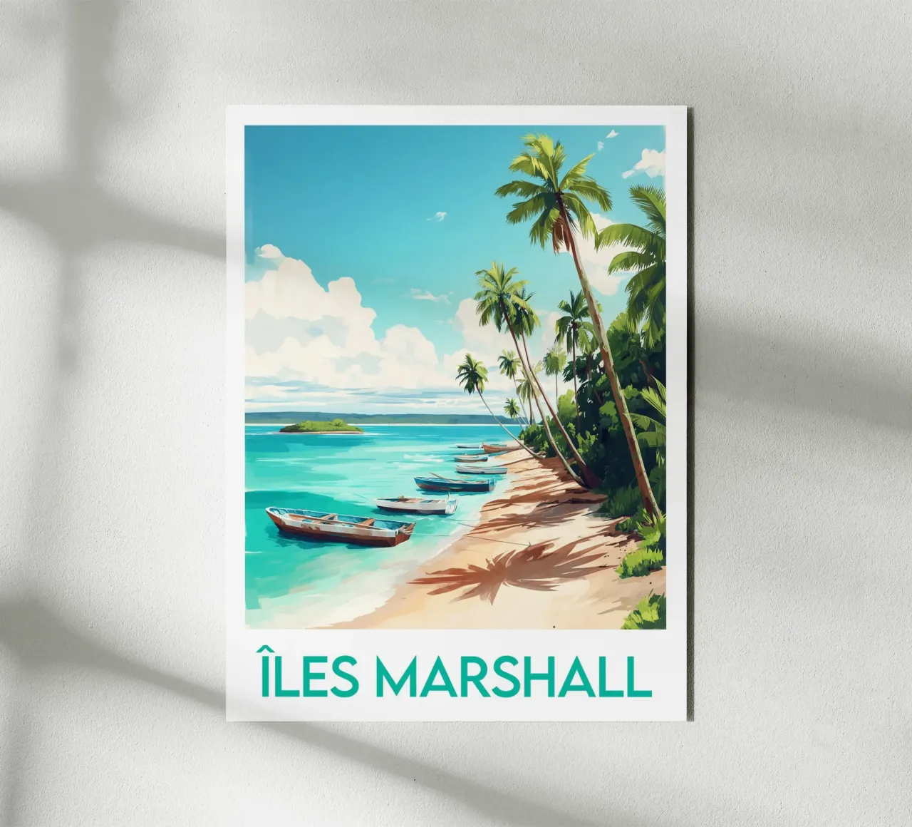 Poster Marshallinseln Forex-Platte von Frame the World