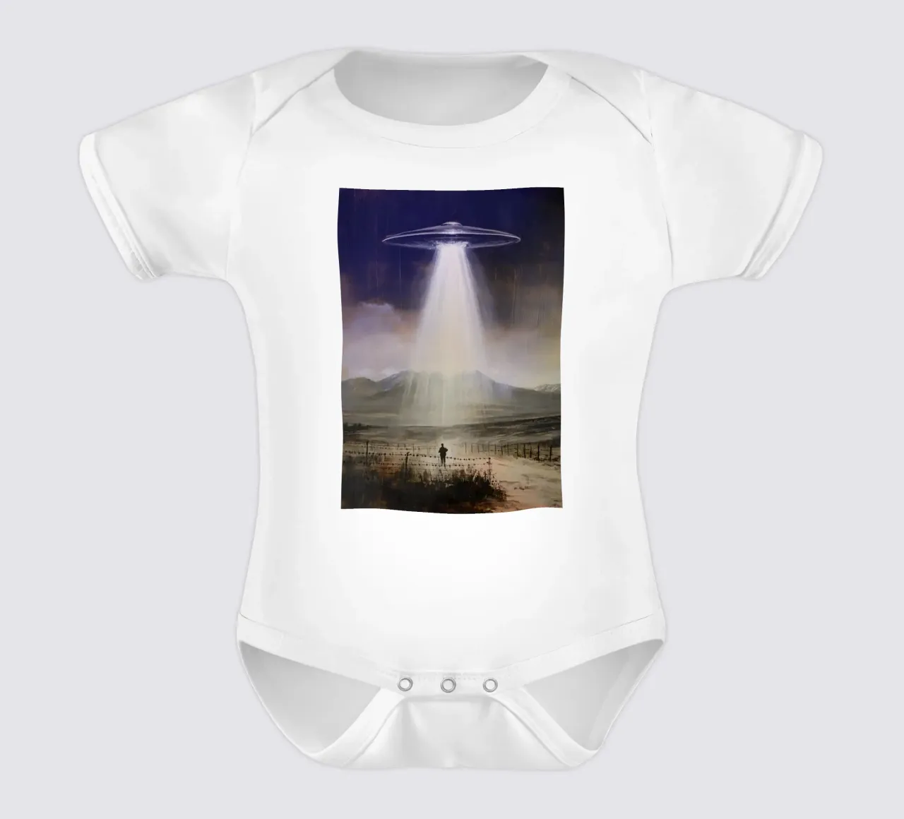 Mysteriöse UFO-Alien-Kunst Kurzarm Babybody von kembangross