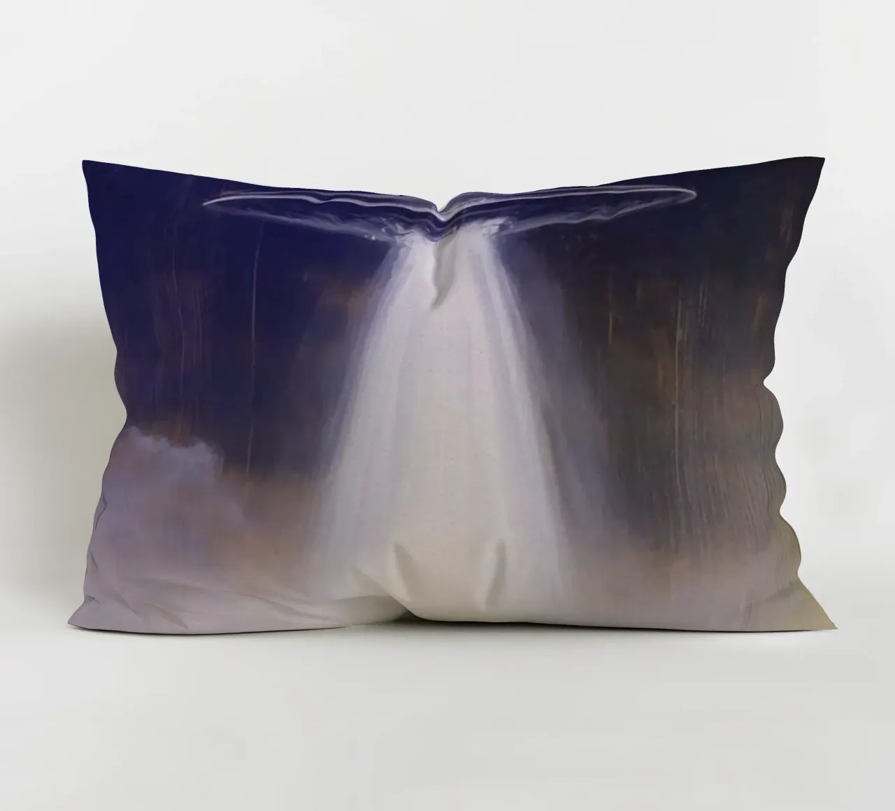 Mysterious UFO Alien Art decorative cushion by kembangross