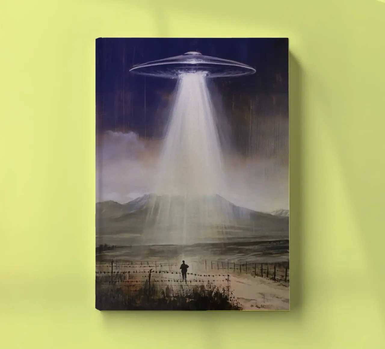 Mysterious UFO Alien Art notebook by kembangross
