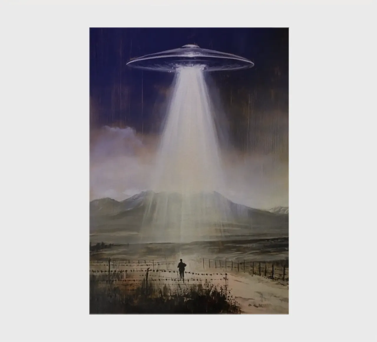 Mysterious UFO Alien Art notebook by kembangross
