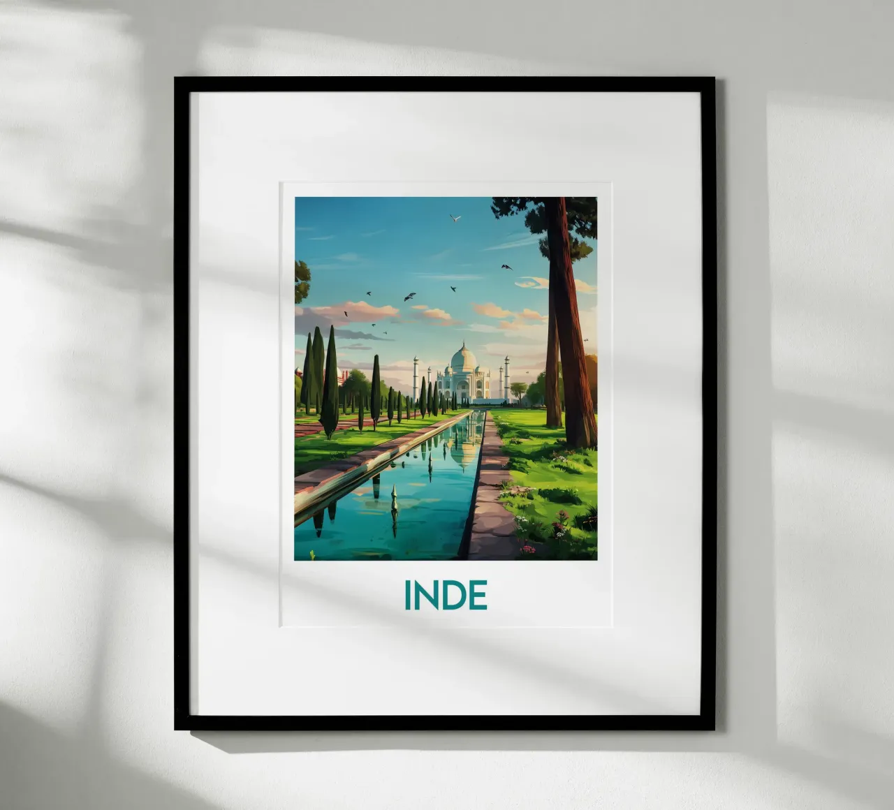 Affiche Inde poster con telaio in legno da Frame the World