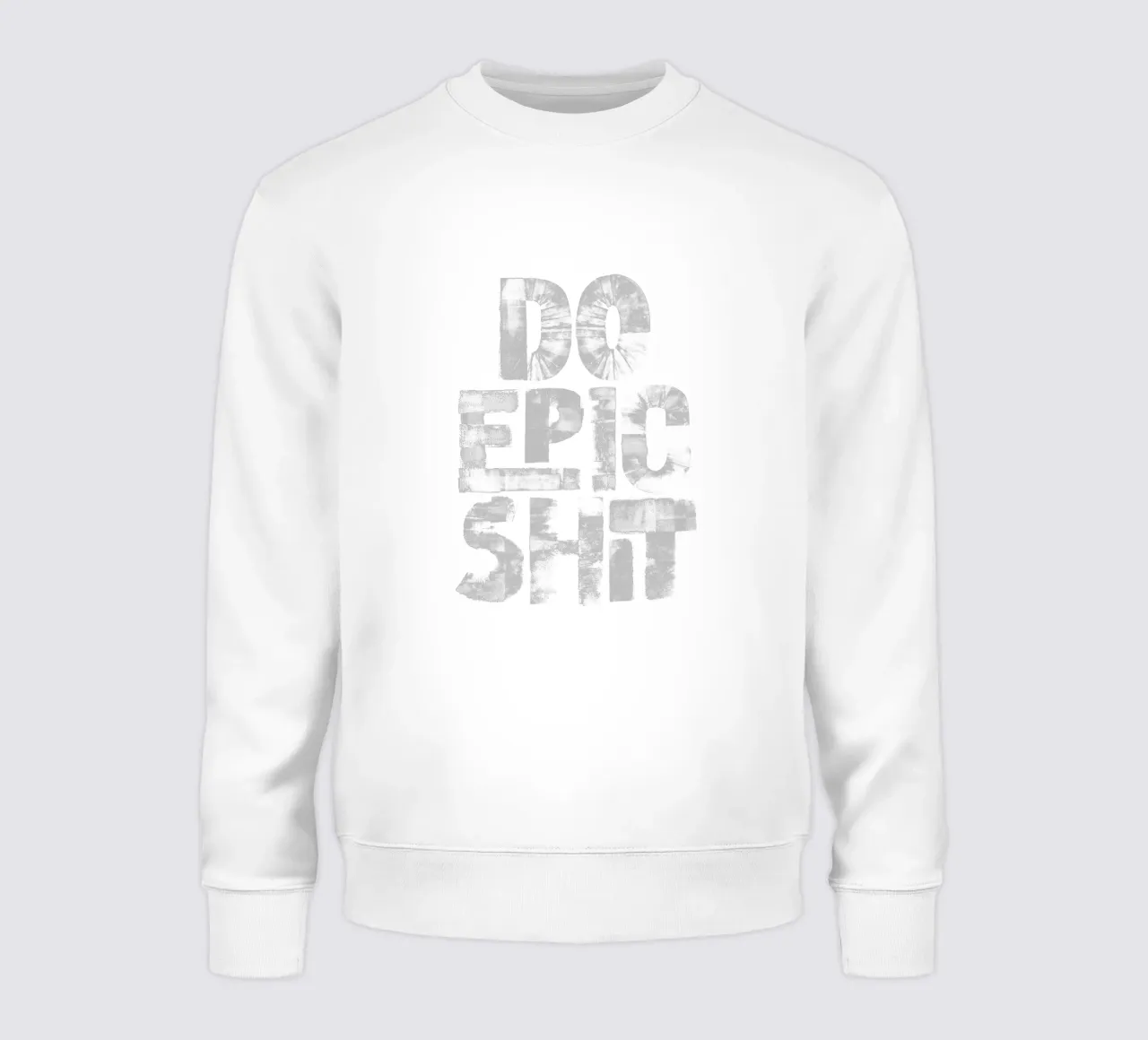Stampa tipografica in bianco e nero Do Epic Shit in grassetto felpa da THE MOTIVATED TYPE