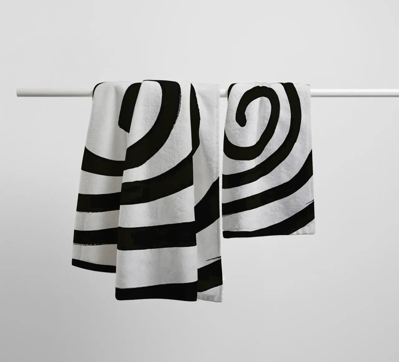 Black Flow No 03 asciugamano da bagno da treechild