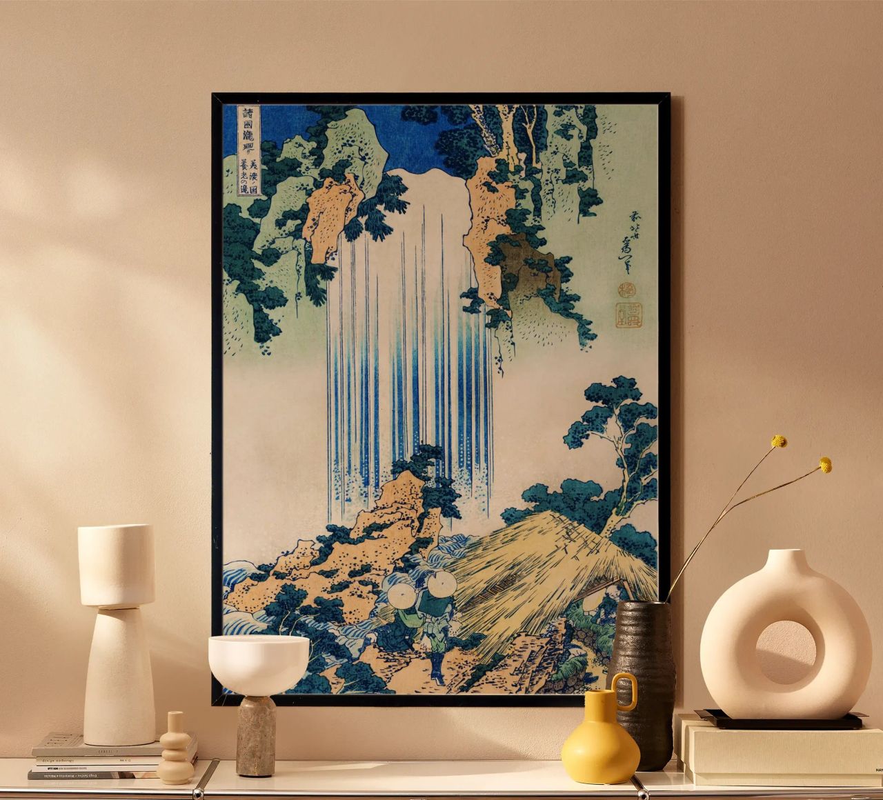 Chute d'eau de Yoro dans la province de Mino par Katsushika Hokusai poster de Venus Art