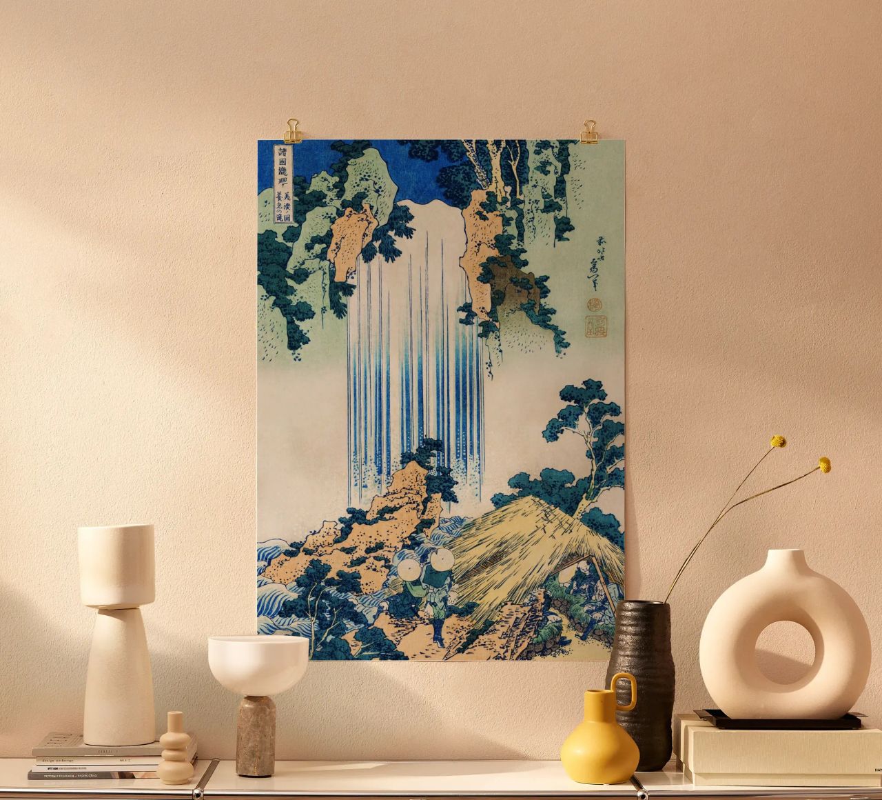 Chute d'eau de Yoro dans la province de Mino par Katsushika Hokusai poster de Venus Art