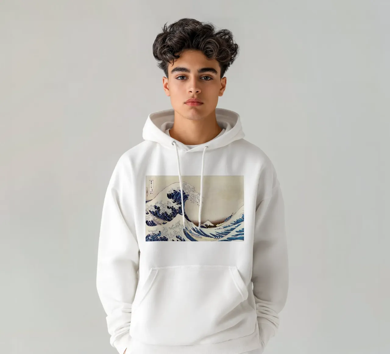 Hokusai - The Great Wave off Kanagawa felpa con cappuccio da ARTOTHEK