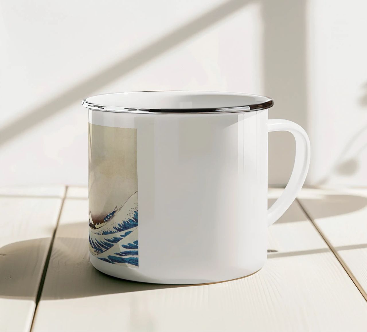 Hokusai - The Great Wave off Kanagawa Emaille Tasse von ARTOTHEK