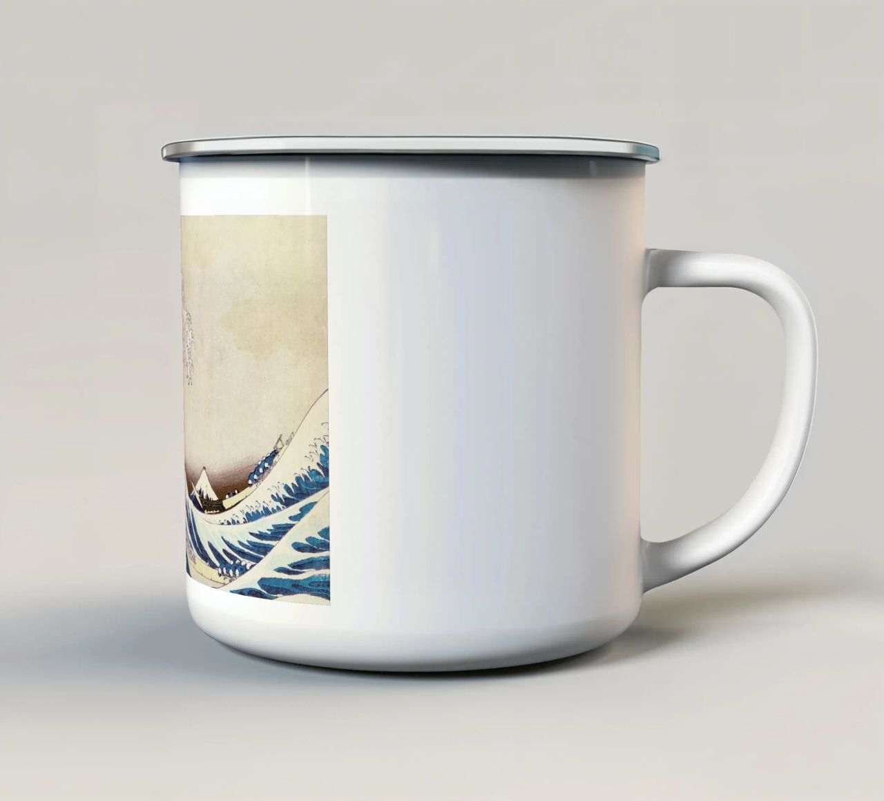 Hokusai - The Great Wave off Kanagawa Emaille Tasse von ARTOTHEK
