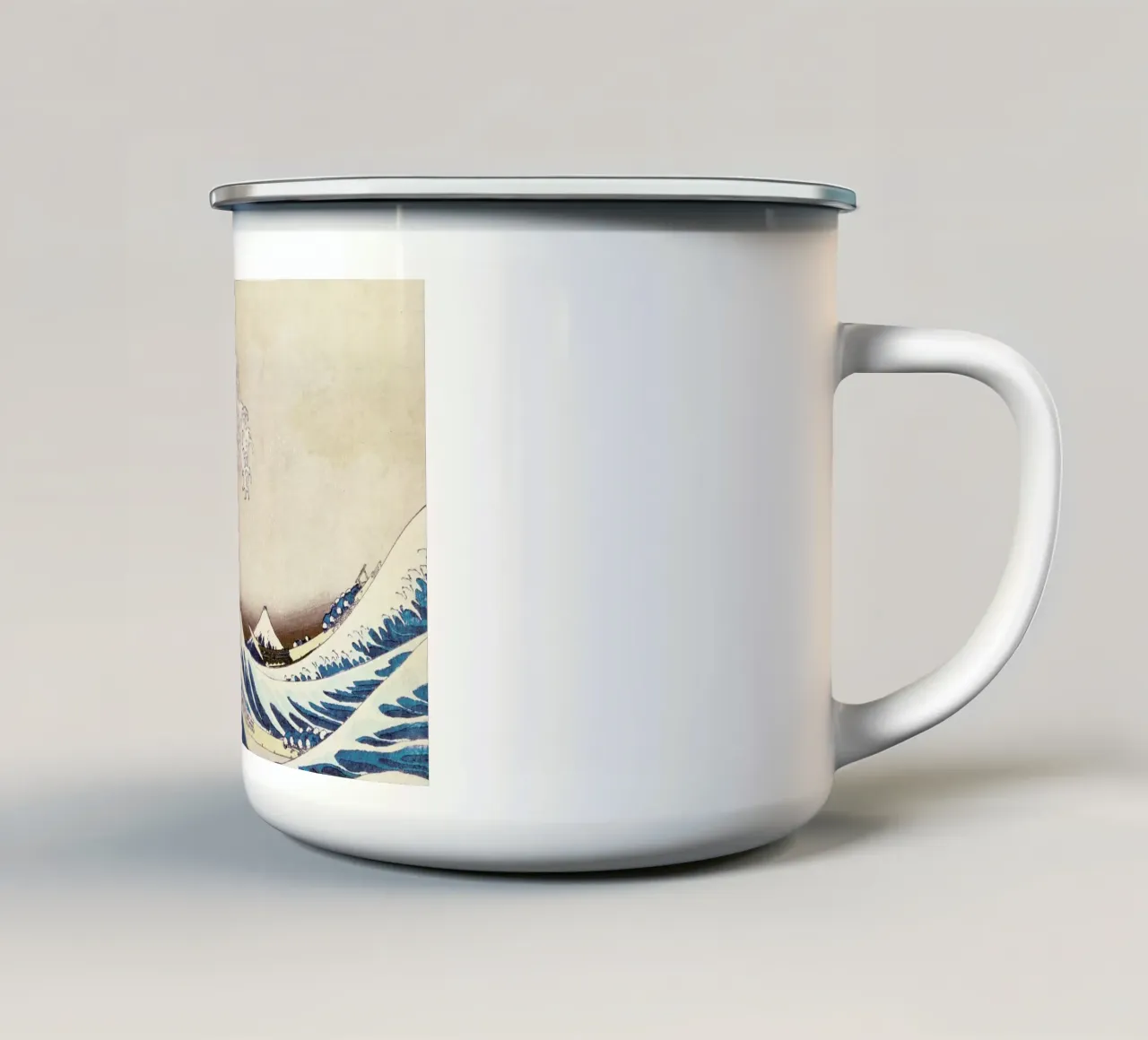 Hokusai - The Great Wave off Kanagawa tazza in smalto da ARTOTHEK