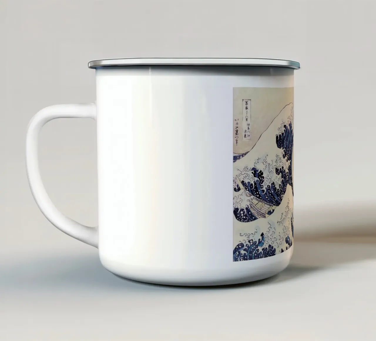 Hokusai - The Great Wave off Kanagawa tazza in smalto da ARTOTHEK