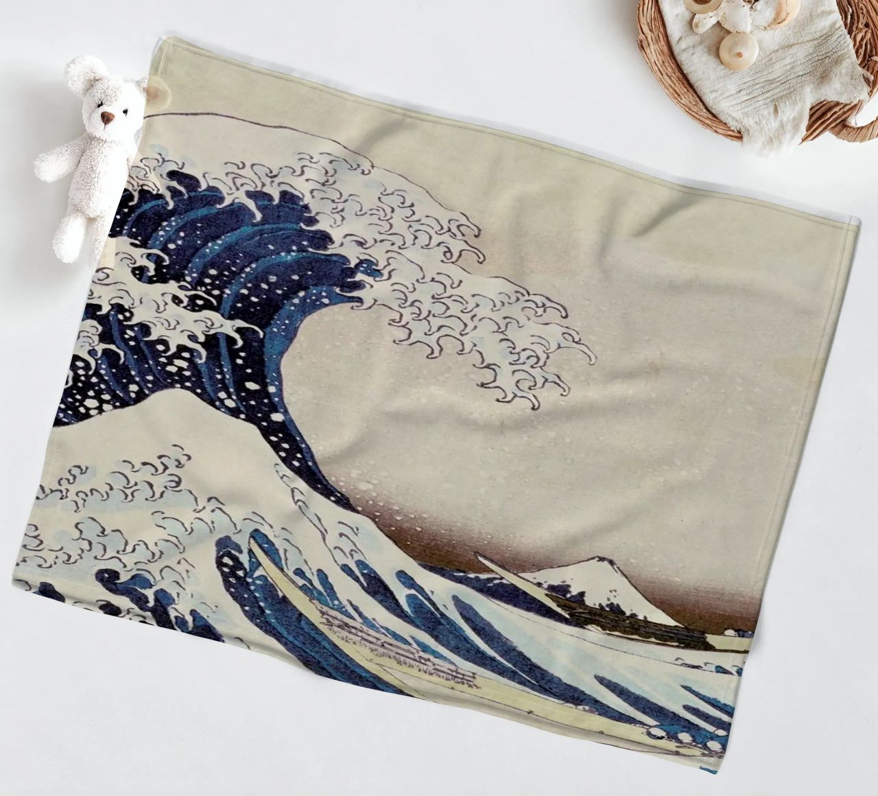 Hokusai - The Great Wave off Kanagawa fleece blanket by ARTOTHEK