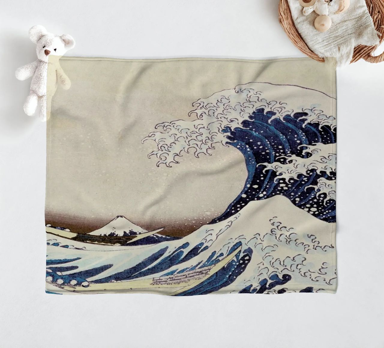 Hokusai - The Great Wave off Kanagawa fleece blanket by ARTOTHEK