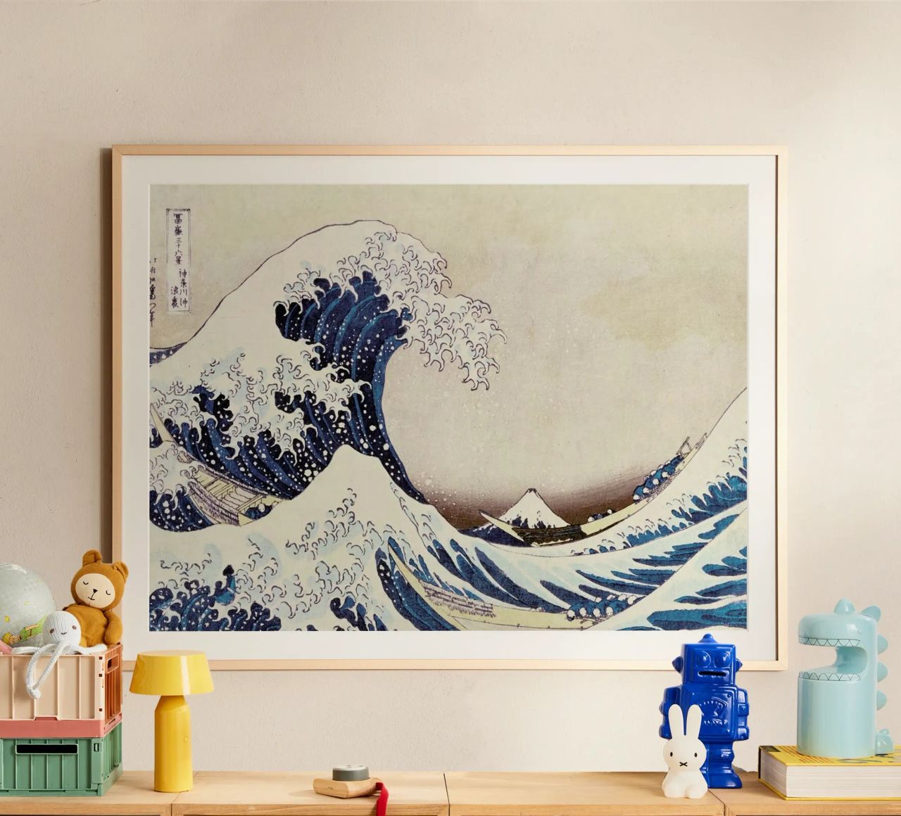 Hokusai - The Great Wave off Kanagawa Poster mit Kunststoffrahmen von ARTOTHEK