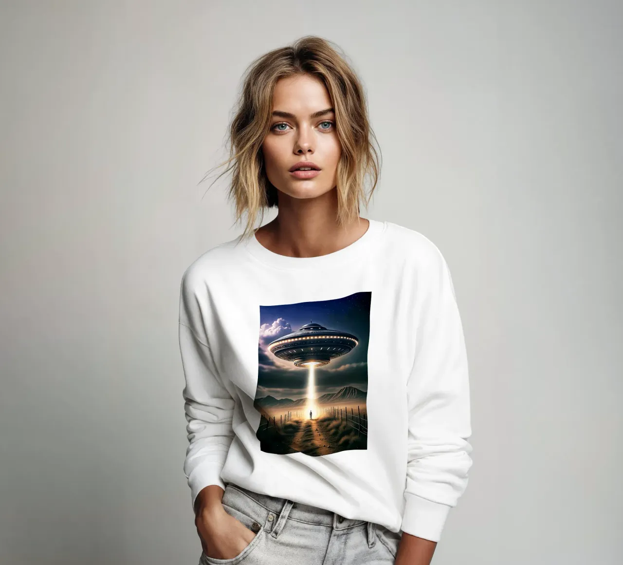 Misteriosi UFO e arte aliena felpa da kembangross