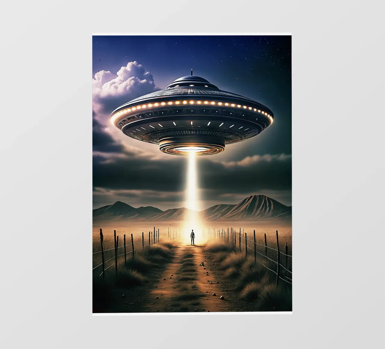 Misteriosi UFO e arte aliena telo in pvc da kembangross