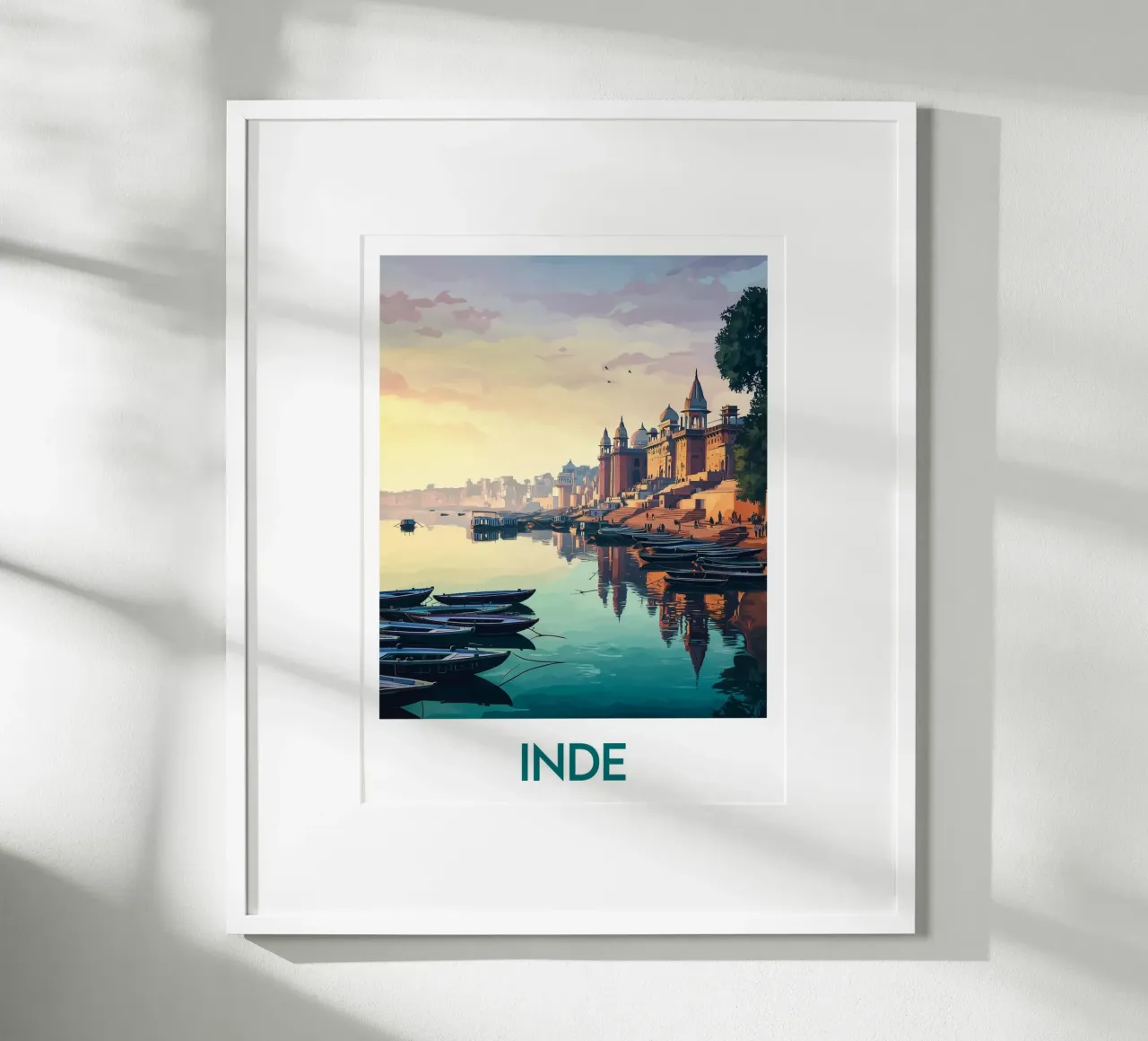 Affiche Inde poster con telaio in legno da Frame the World