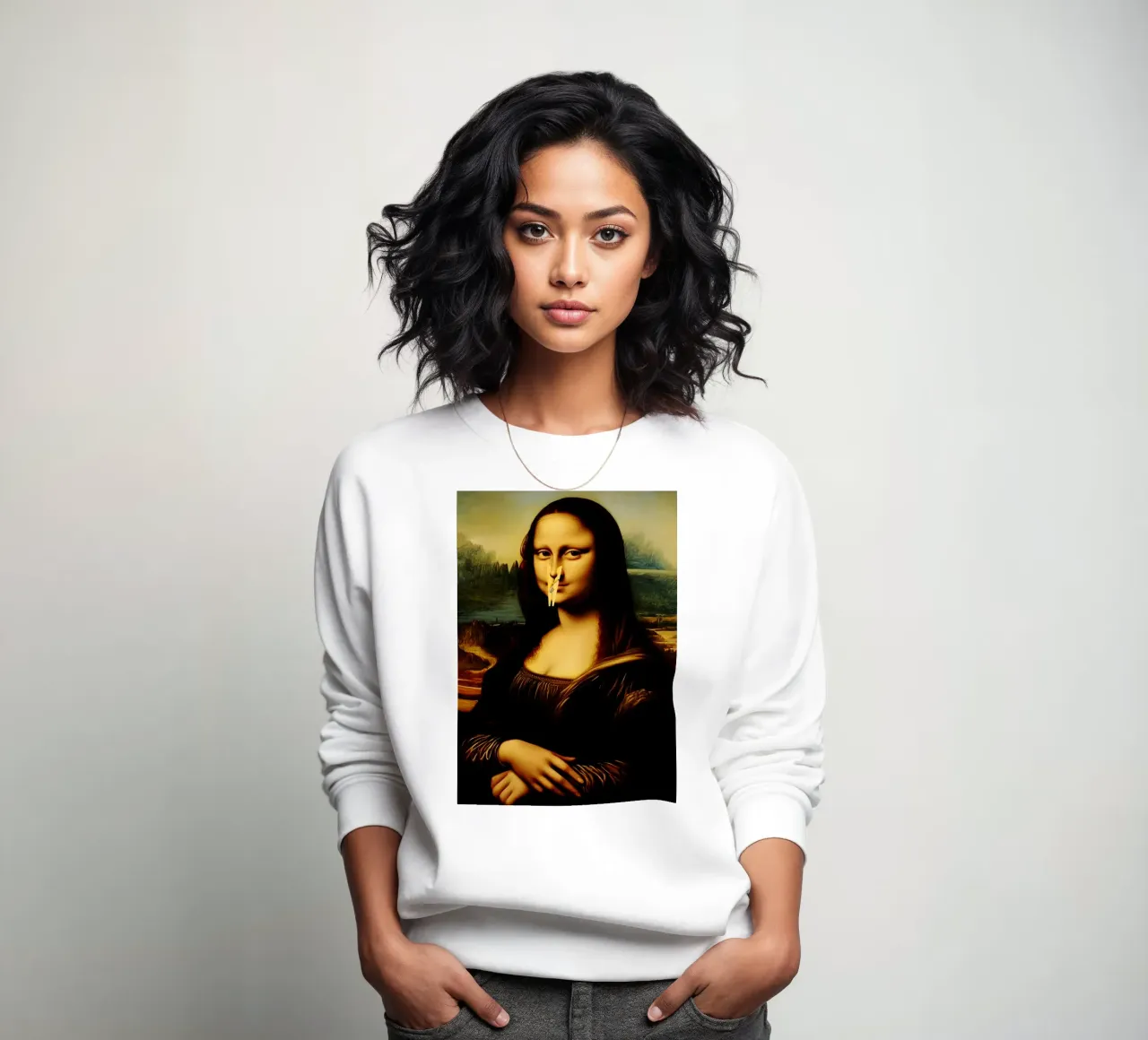 Parodia della Monna Lisa felpa da kembangross